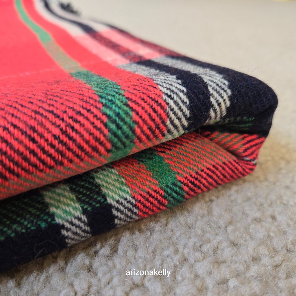 J. Crew Wool Large Square Scarf Pink Vibrant Colors - Picture 14 of 15